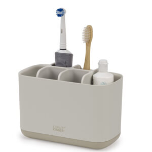 Joseph Joseph EasyStore™ Large Matt Ecru Toothbrush Holder